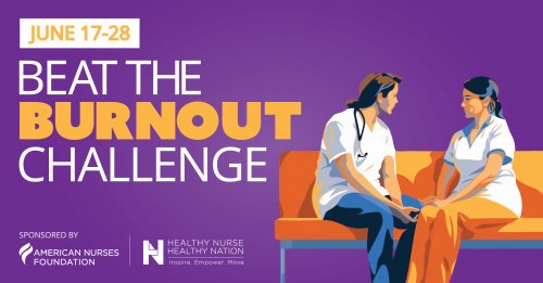 Healthy Nurse, Healthy Nation - Beat the Burnout challenge sponsored by the American Nurses Foundation — Day 8 Tip —  Move more to relieve stress, improve mood, & prevent burnout. Try these simple yet effective ways to get more movement into your daily schedule 4777