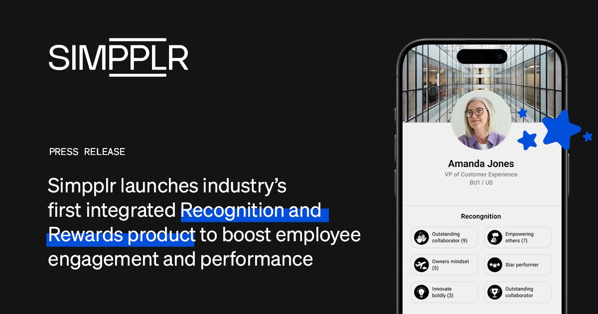 Simpplr Launches Industry’s First Integrated Recognition and Rewards Product to Boost Employee Engagement and Performance 457