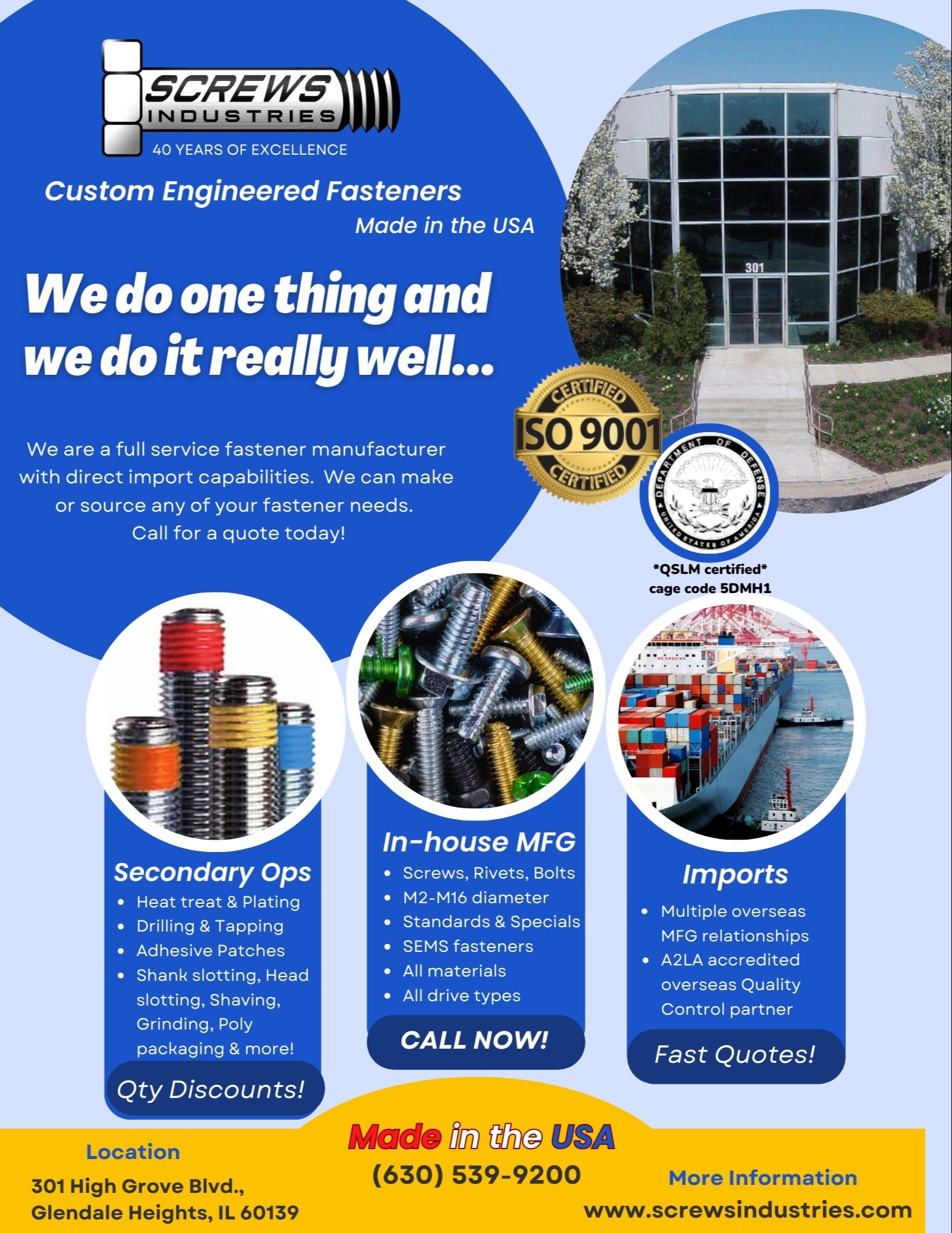 Come check out Screws Industries at booth #672 254