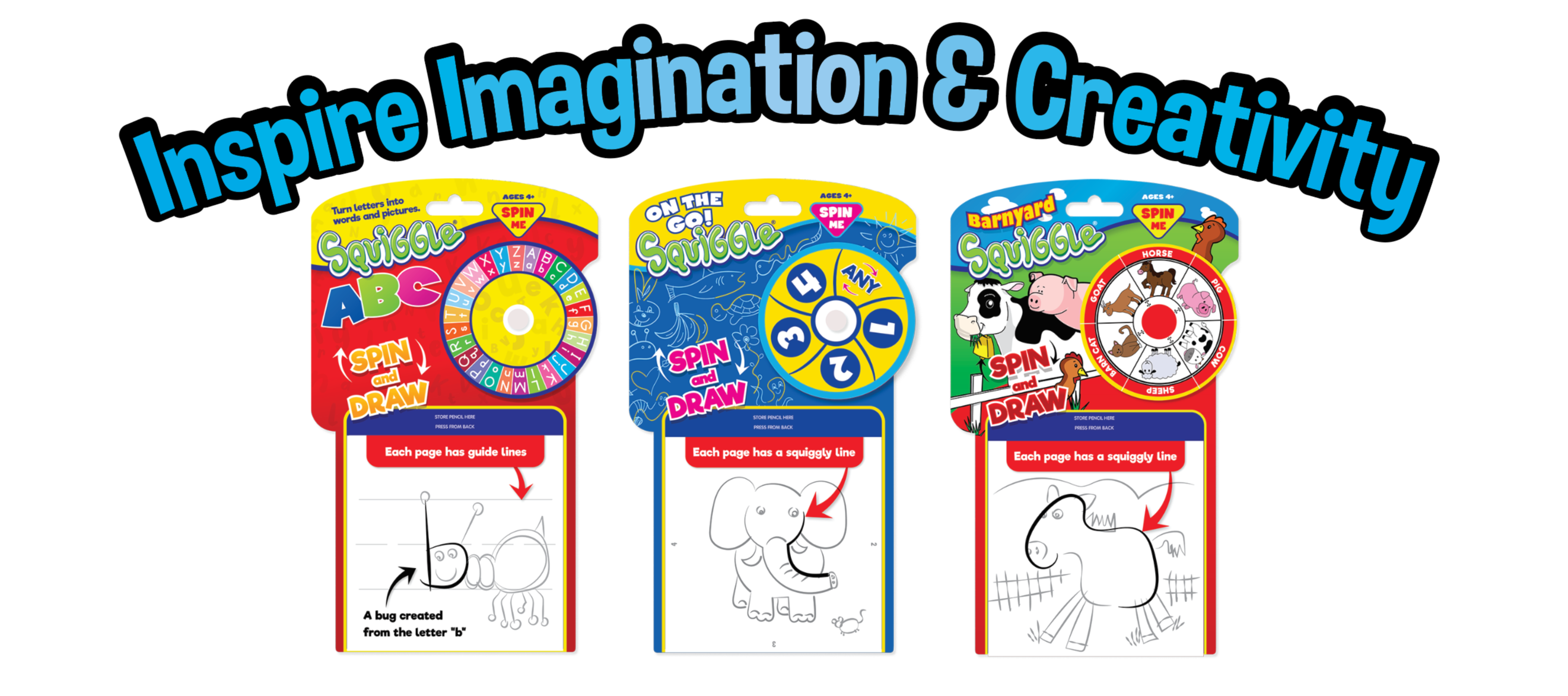 SQUIGGLE Creative Doodle Pads for On-The-Go 306