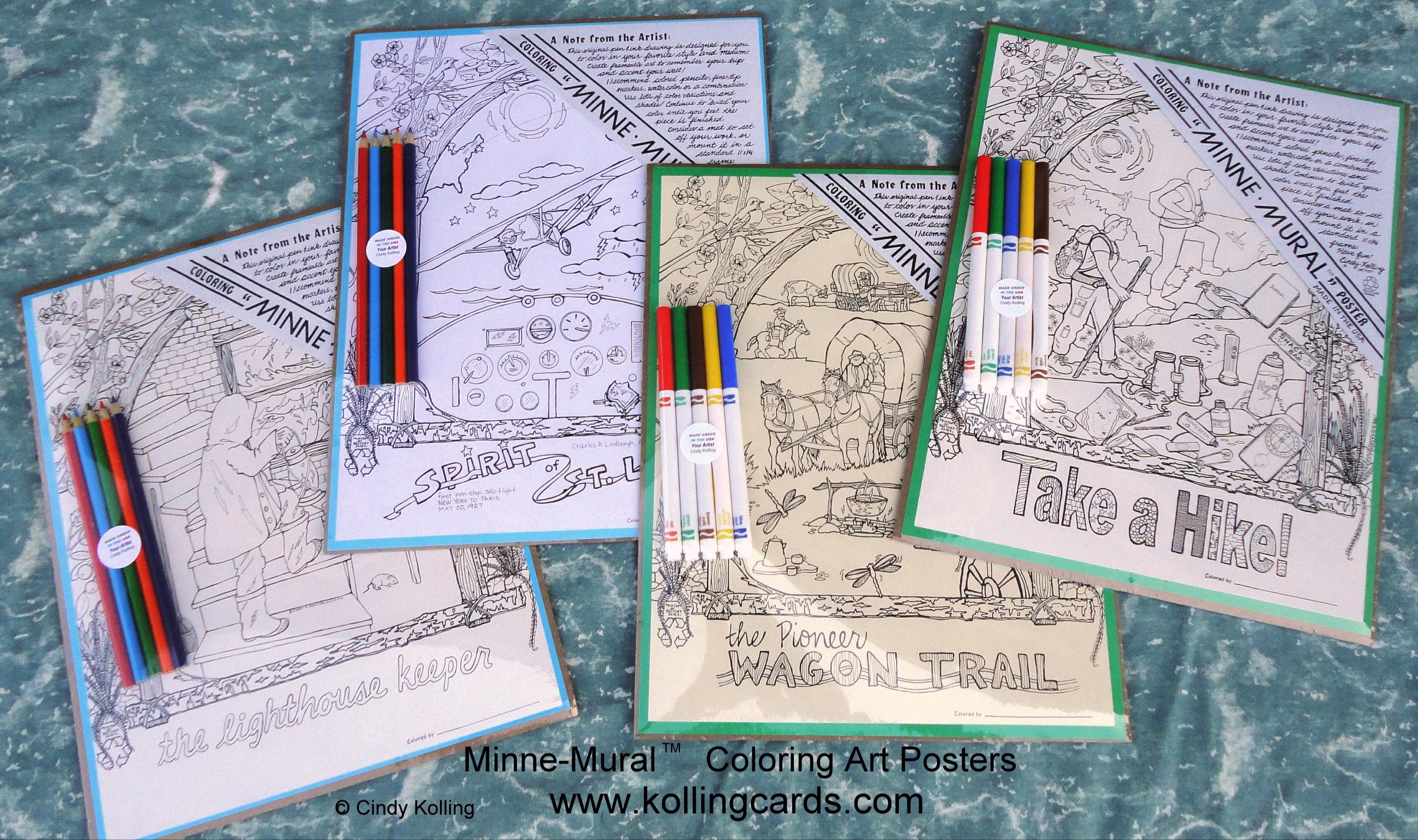 Minne-Mural™ Coloring Art Posters -  Kolling Cards and Things Made Here! 161