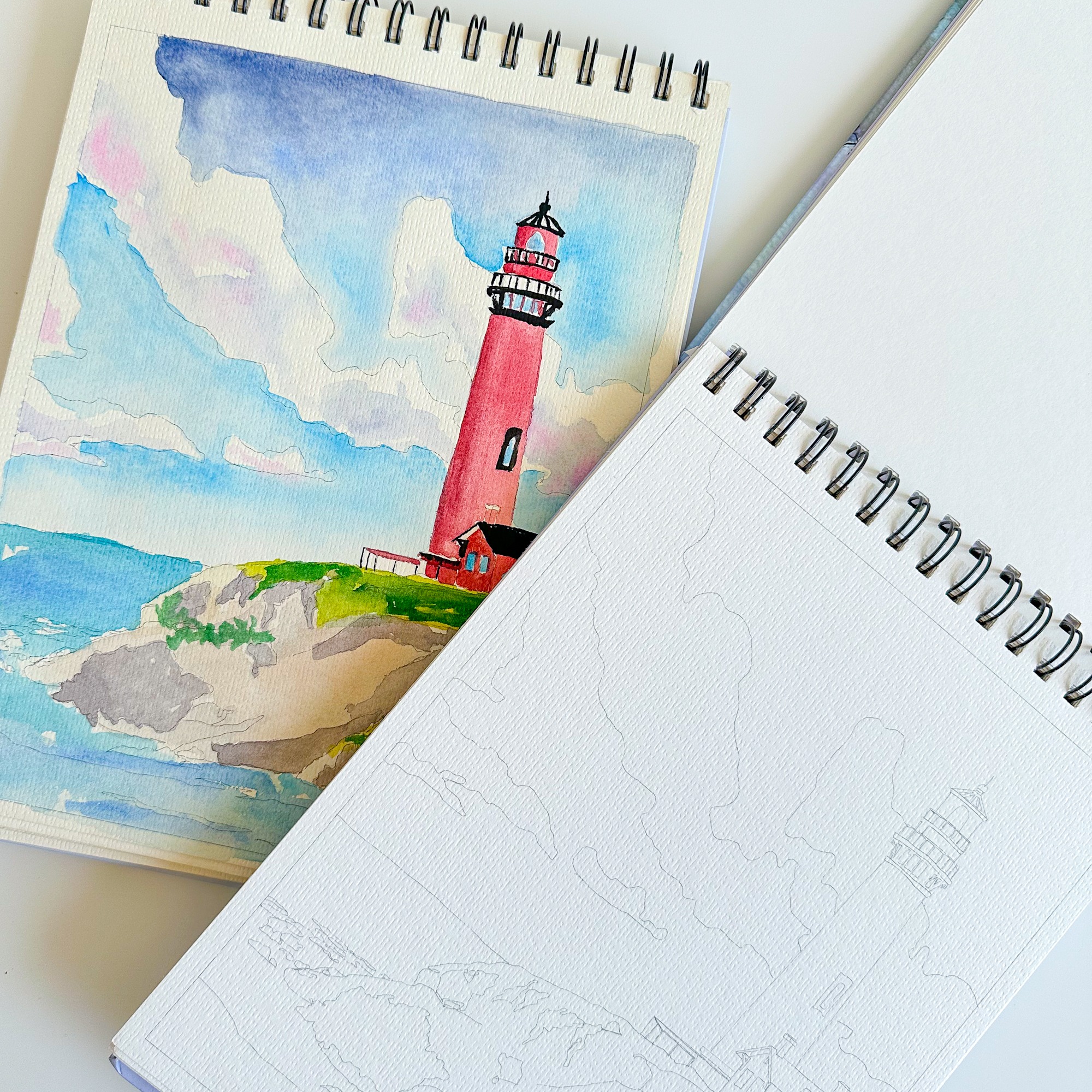 Landscape Watercoloring Book + Video Tutorials 274