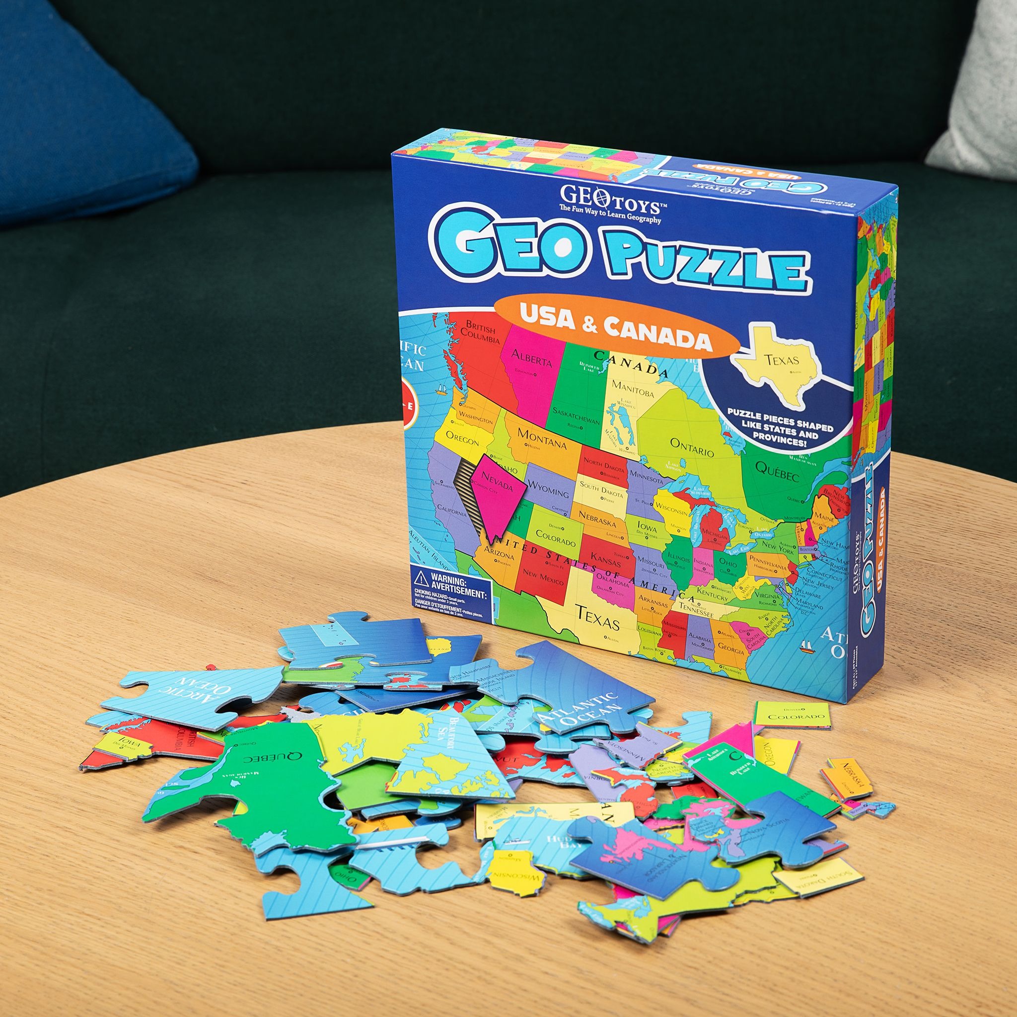 GeoPuzzle USA and Canada jigsaw puzzle 542