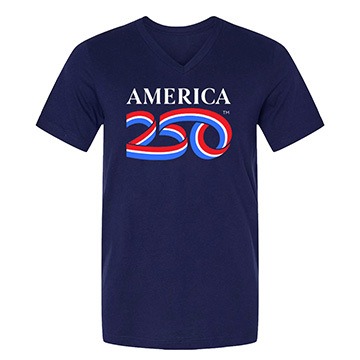 America250 V-Neck Tee, Navy 492