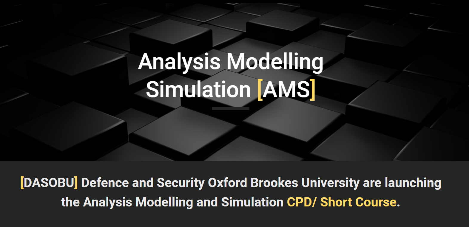 Defence Analysis Modelling and Simulation Courses 460