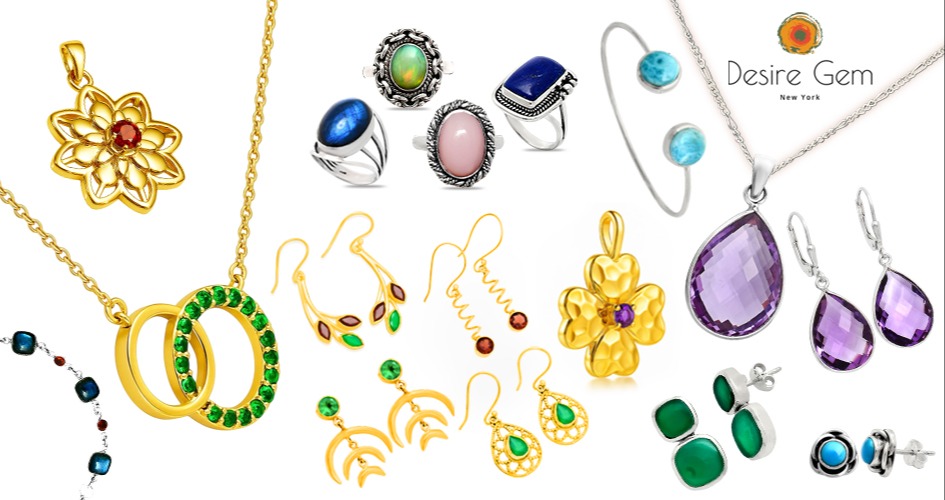 Natural gemstone 925 sterling silver wholesale jewelry 23