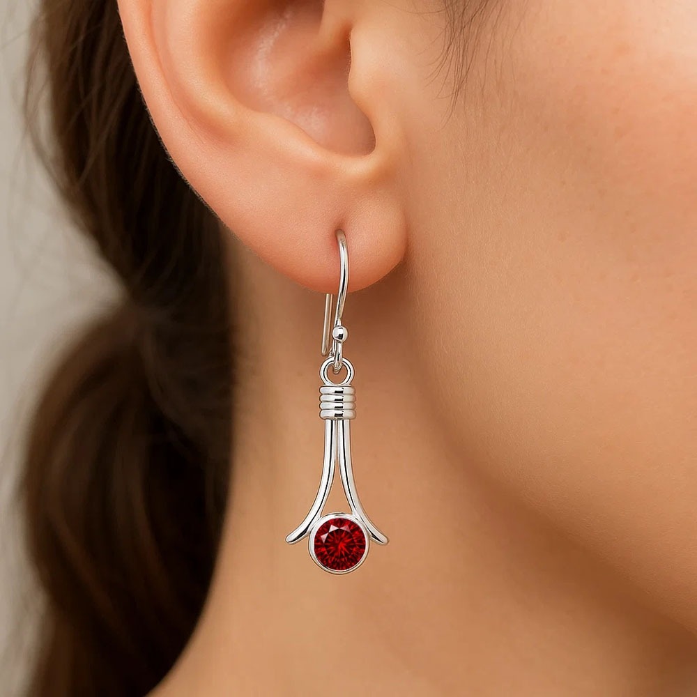 Minimalist Natural Gemstone Earrings 925 Sterling Silver • Wholesale Jewelry • Garnet, Citrine, Topaz, Lapis, Opal 28