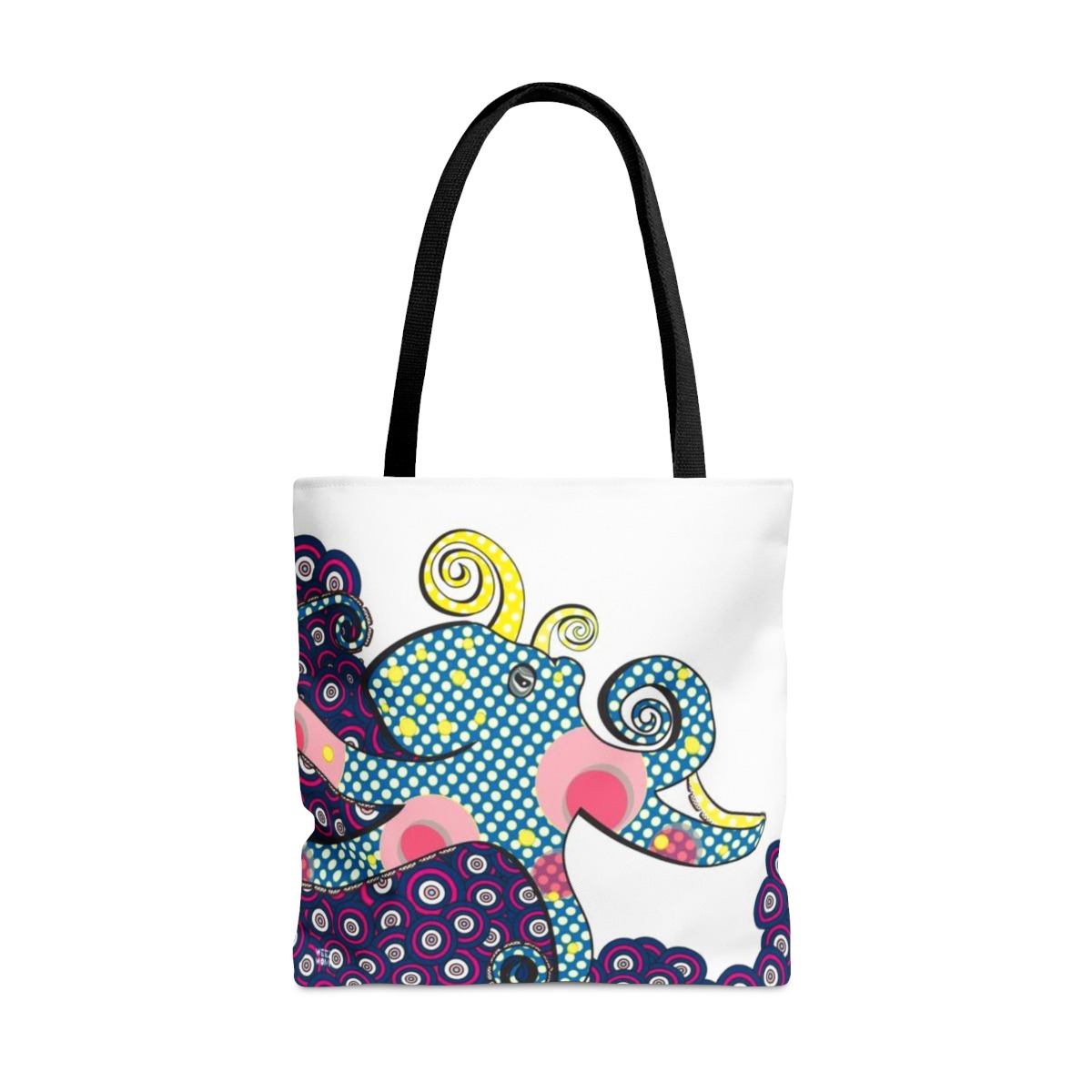 Octopus in Reef Pink - Designer Fashion Eco Tote, Beach Bag, Travel Tote 125