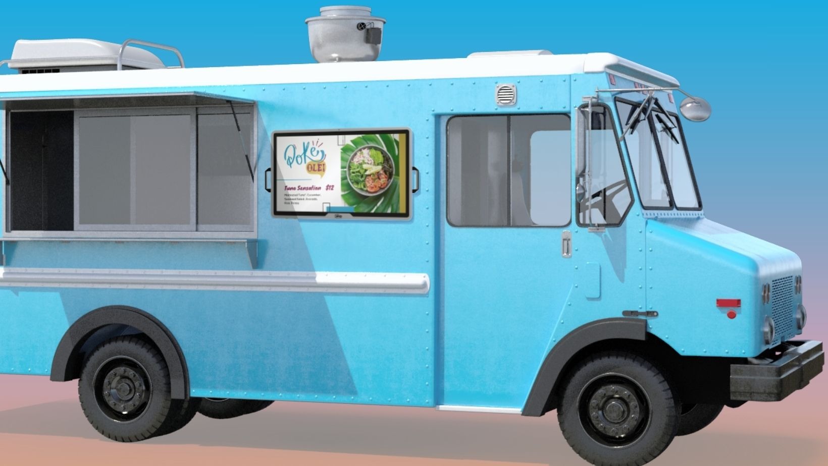 GO! Food Truck Digital Menu featuring Color RLCD Technology 152