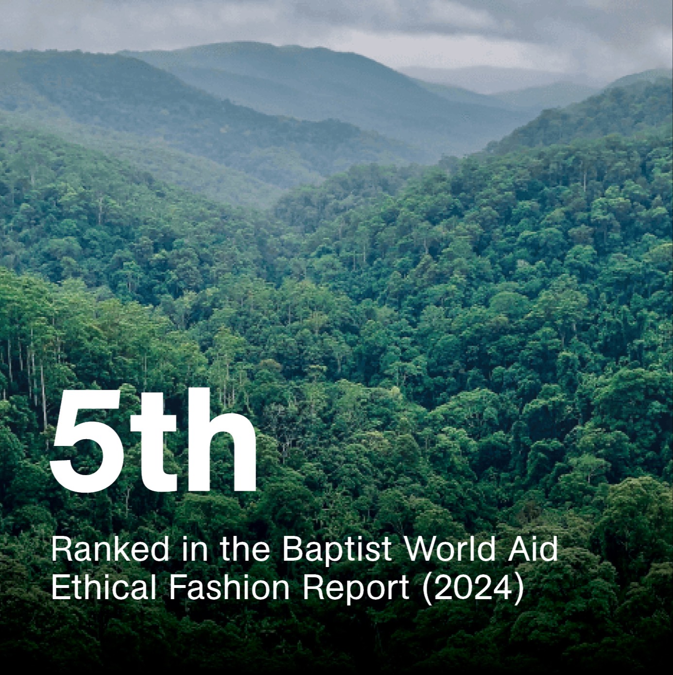 5th ranked in the Baptist World Aid Ethical Fashion Report 2024 139