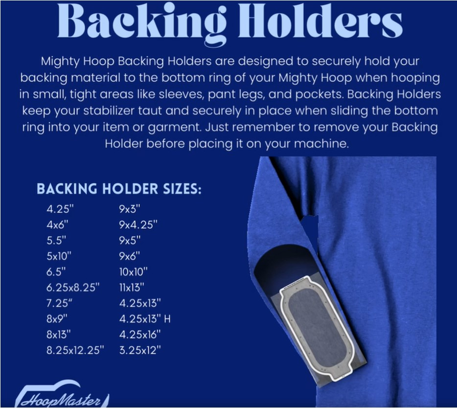 Check Out Mighty Hoop Backing Holders! 159