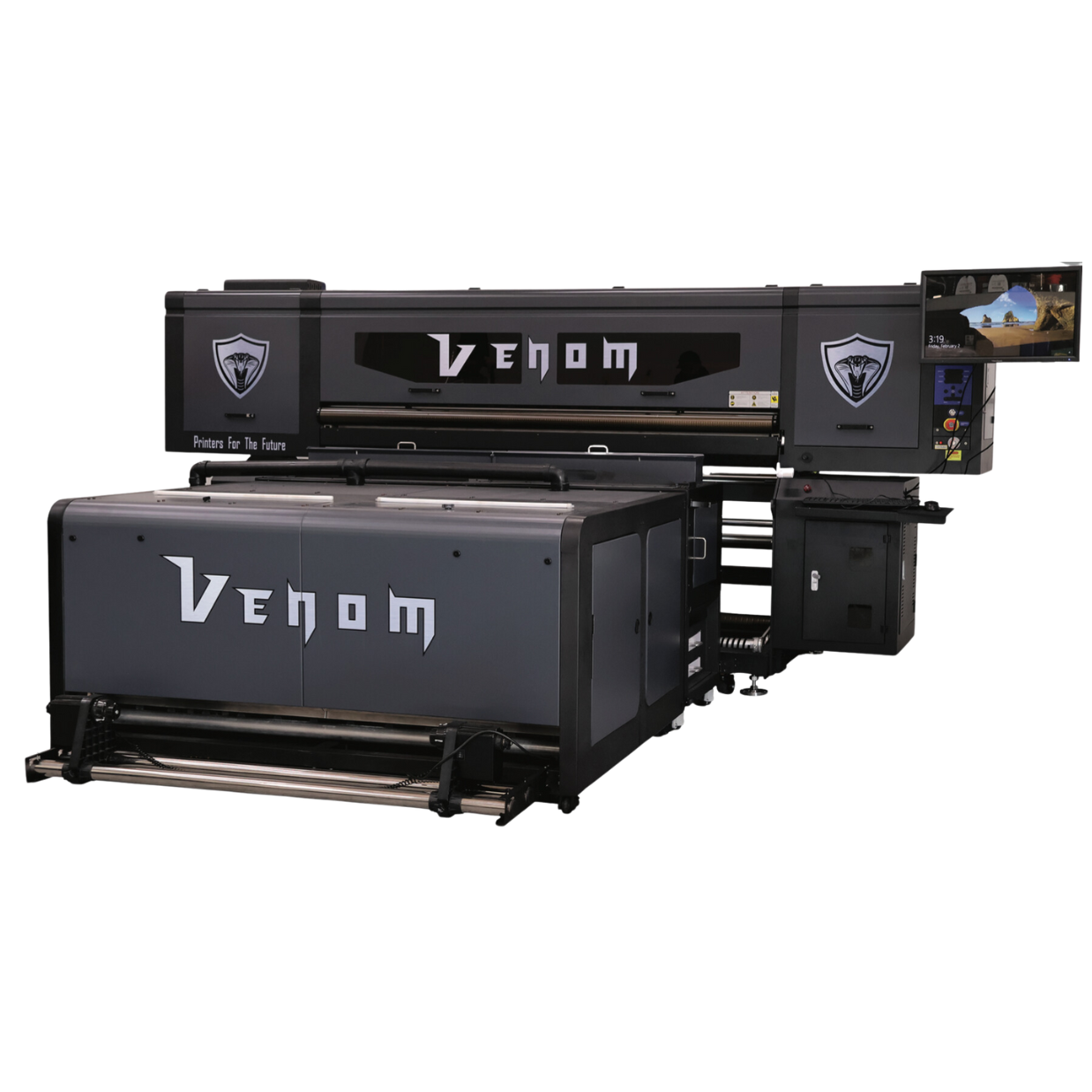 63" 15-Head Venom Printer with Shaker and Dryer 18