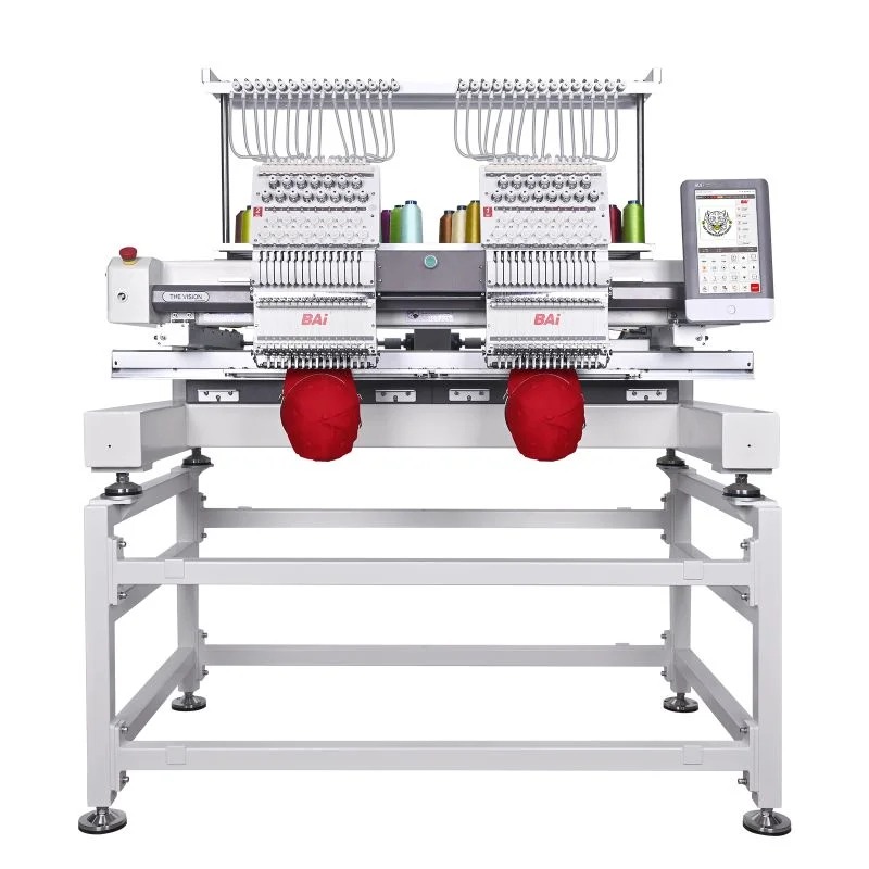 BAi THE VISION-2 Heads Embroidery Machine Double Head Multi Needles Embroidery Machine for Hat, Heavy Duty Structure Industrial Embroidery Machine 69