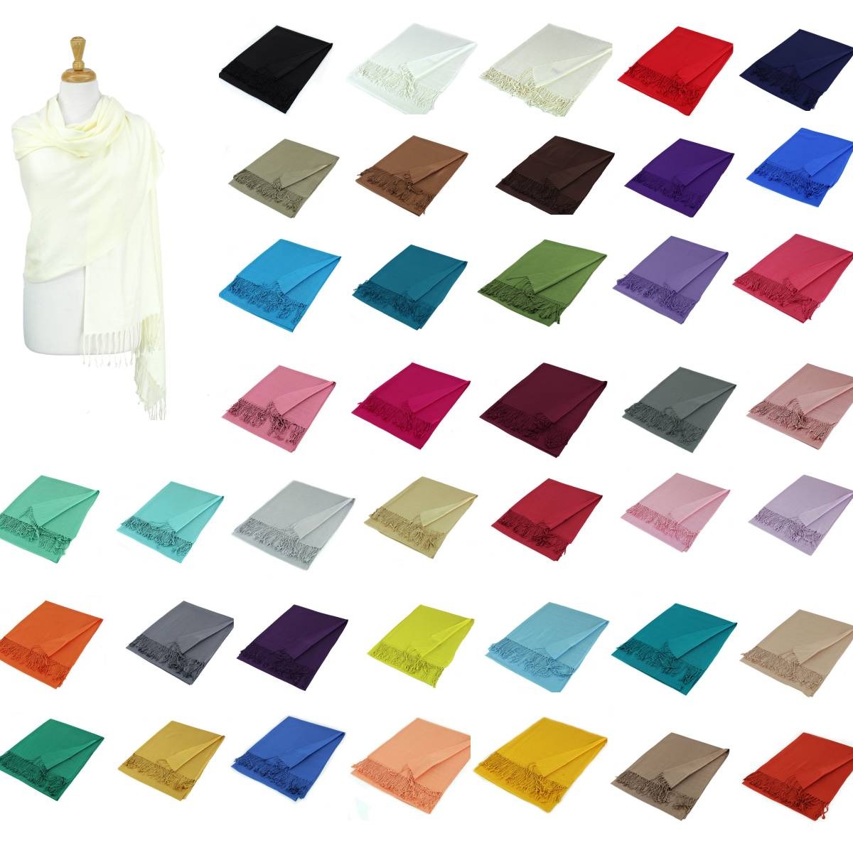 Solid pashmina scarf shawls 209
