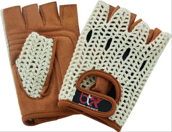 BTR BORN TO RACE Men's Chauffeur Half Finger Padded Gloves Bus Driving Motorbike Cycling Gym Training Wheelchair Gloves Cotton Crochet Back 39