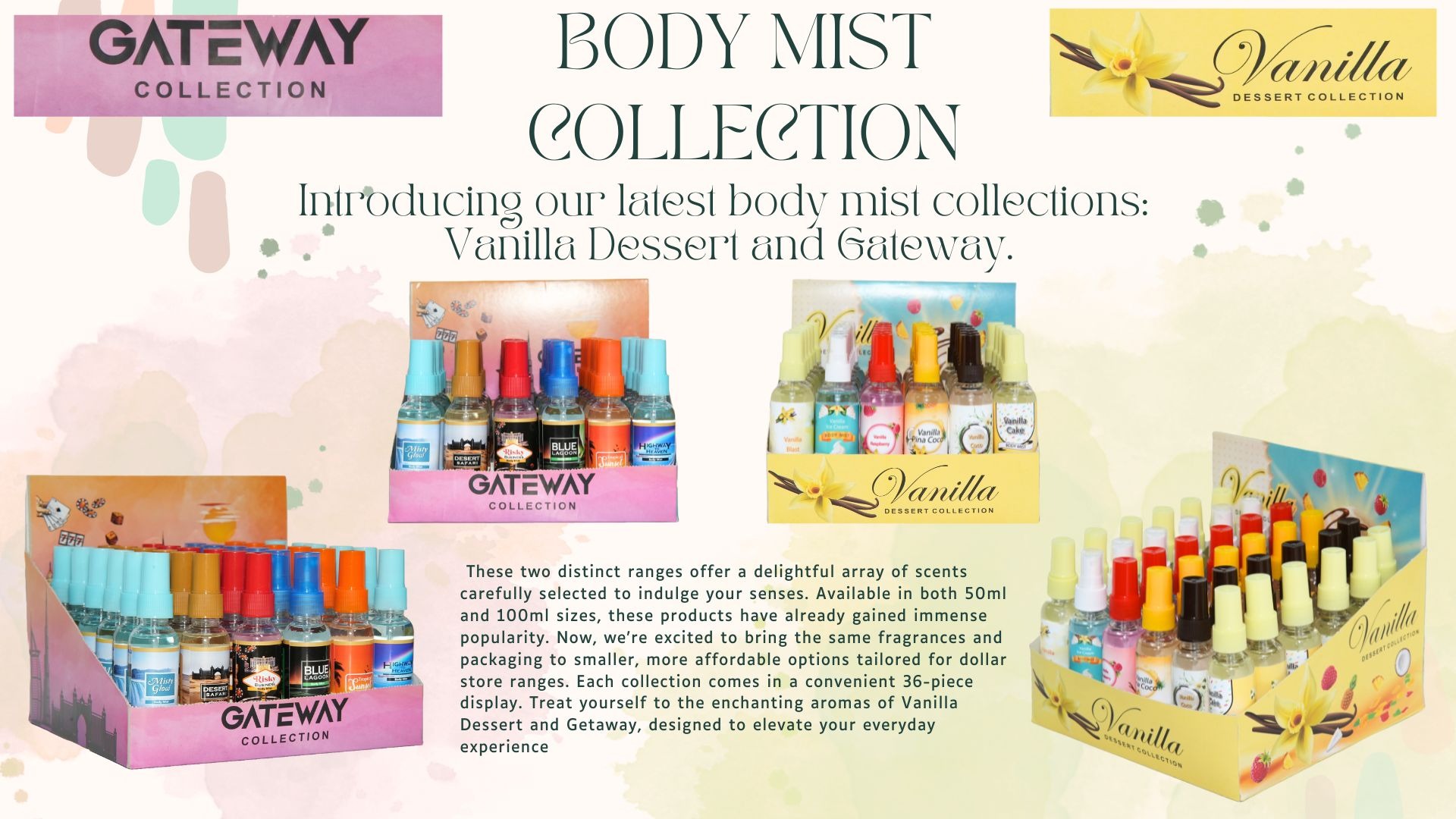 Introducing Our Latest Body Mist Collections Vanilla Dessert and Gateway 663