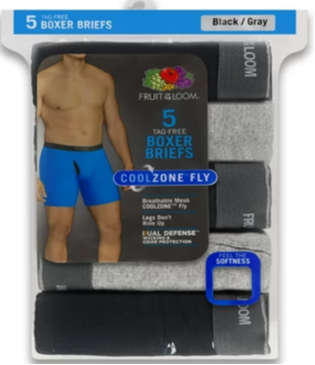BIG MENS FRUIT OF THE LOOM 5 PACK BOXER BRIEFS 770