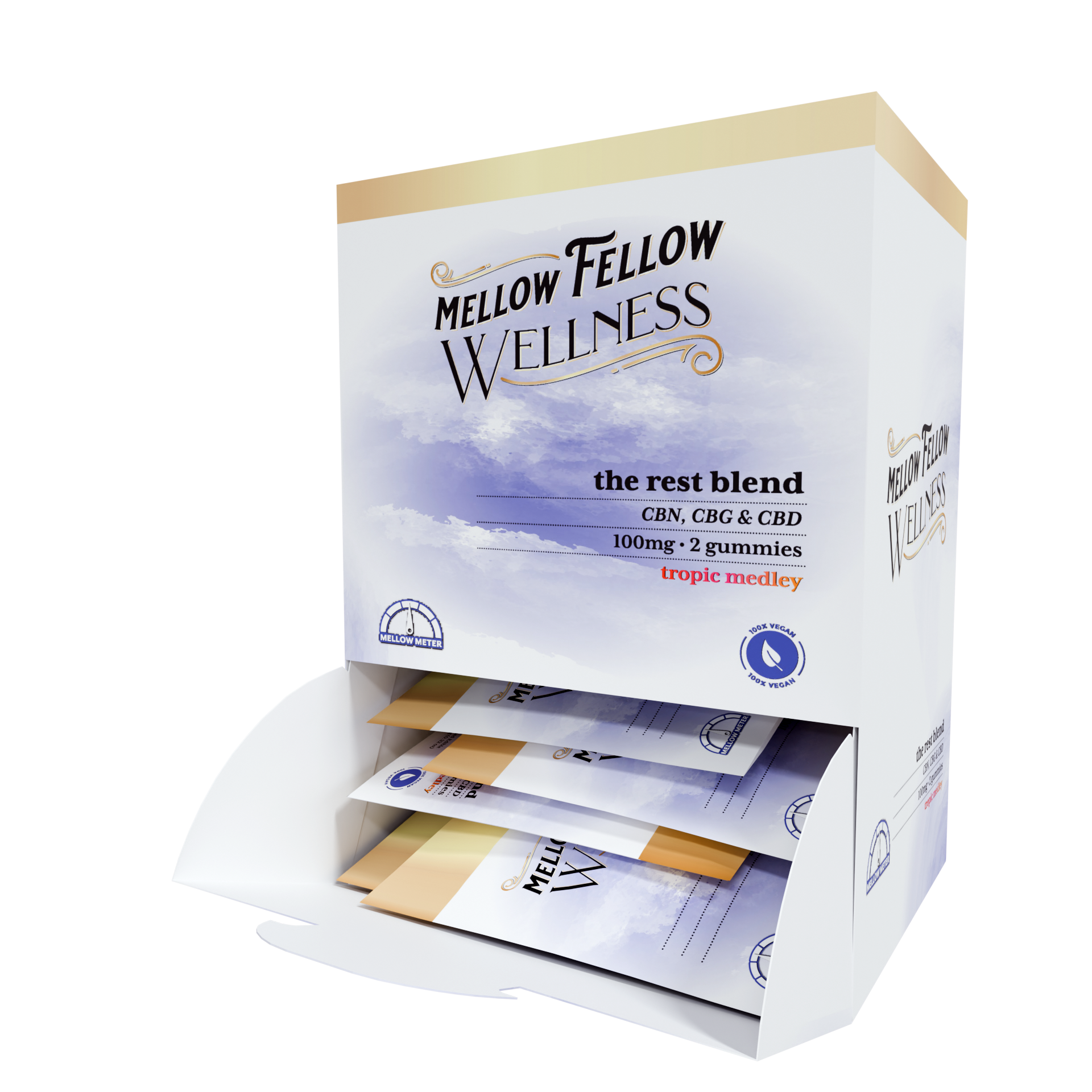 Mellow Fellow Wellness Rest Blend Gummies Sachets 104