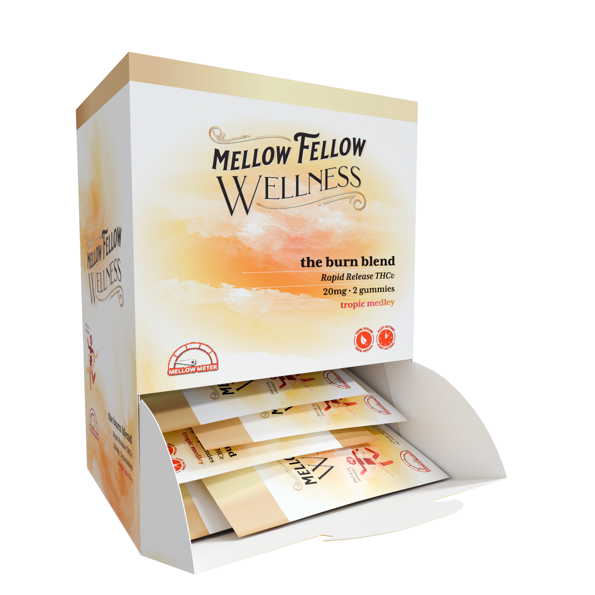 Mellow Fellow Wellness Burn Gummies Sachets 105