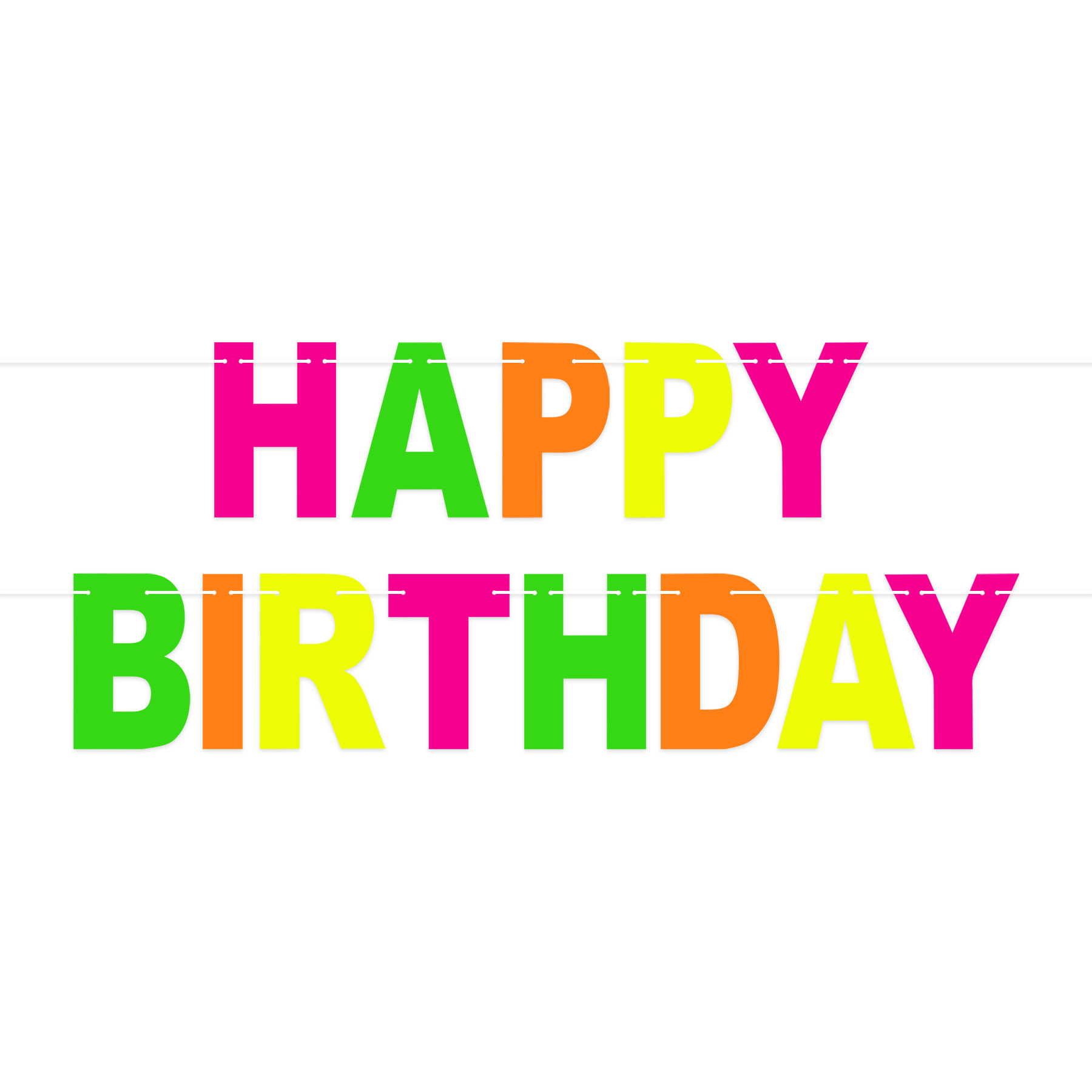 Neon Party Birthday Streamer 1070