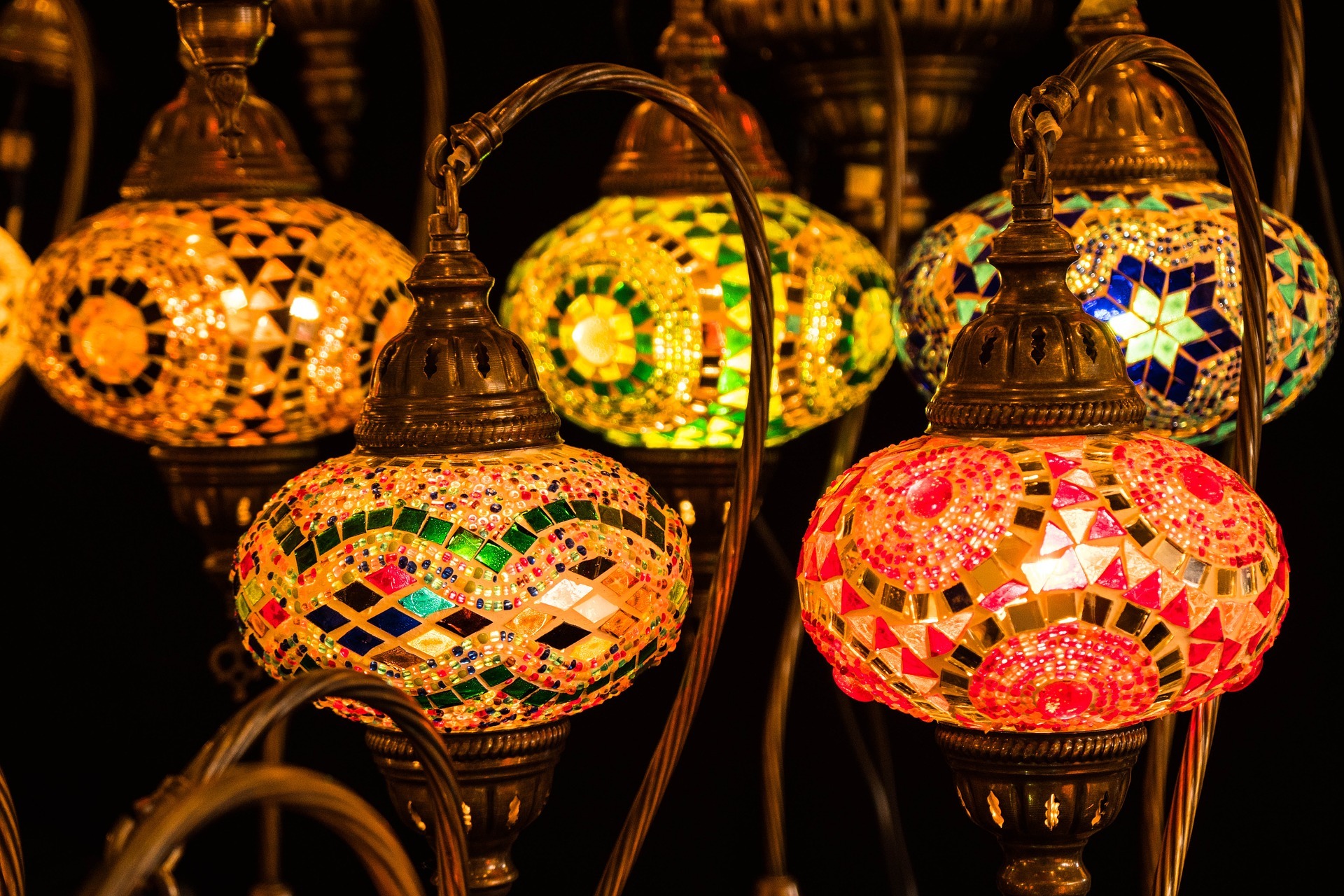 Original Turkish Mosaic Lamps 1110