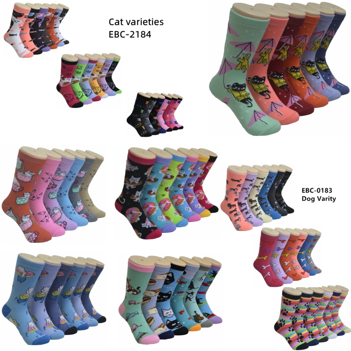 Women's Crew socks Pets Varieties 133