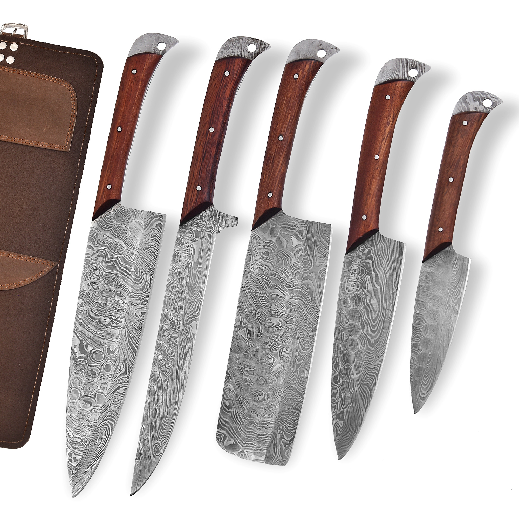 Kona | 5-Pcs Damascus Kitchen Knife Set | Buy Quality at Faneema Cutlery 140