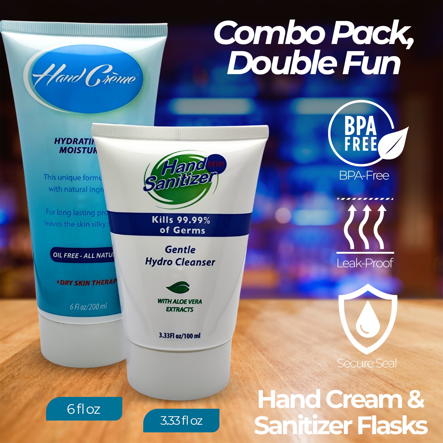 Hand Creme & Sanitizer Stealth Flask Combo Pack 1558