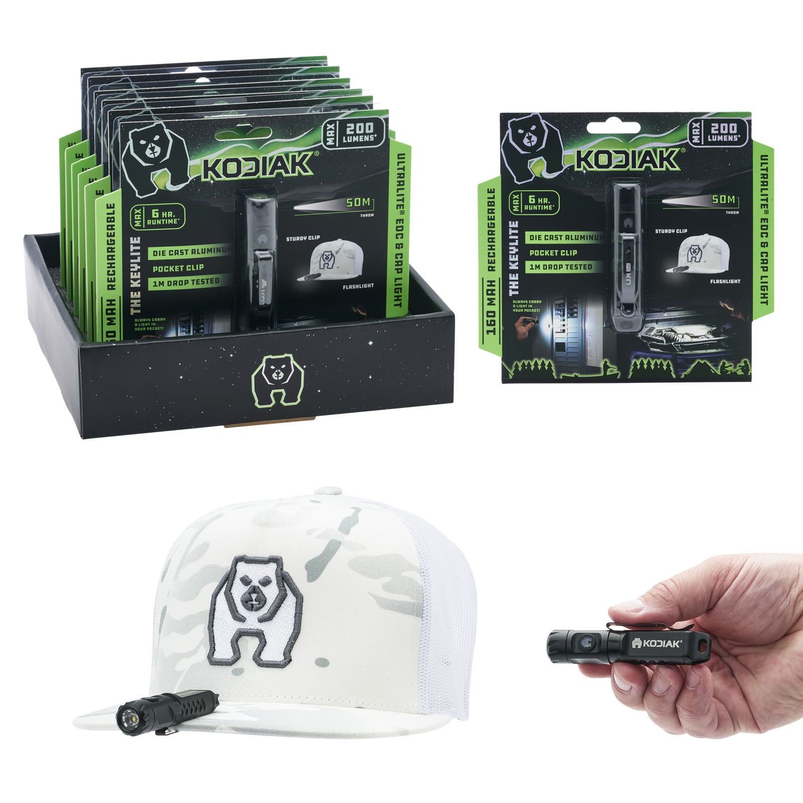 28448  - Kodiak® Keychain Flashlight with Clip 164