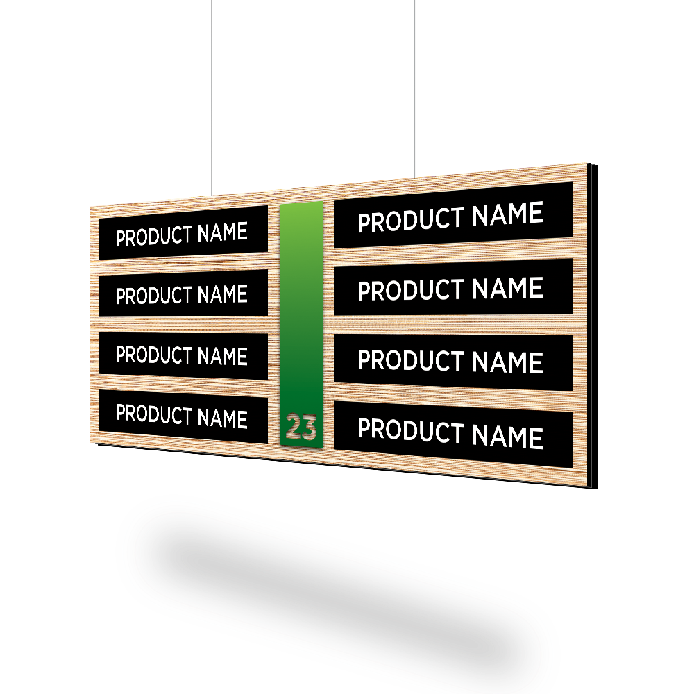 Custom Aisle Sign - Bamboo Harmony 1743