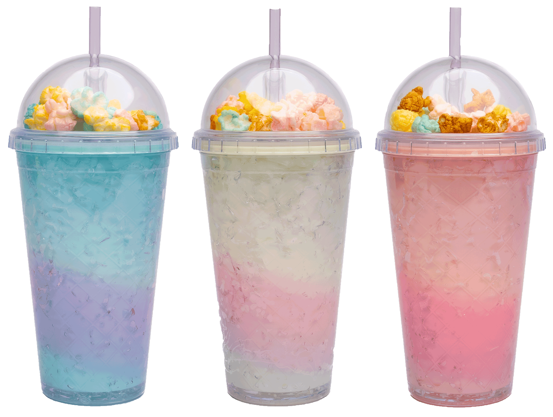 3D Popcorn Dome Lid Plastic Cup 16oz 1886