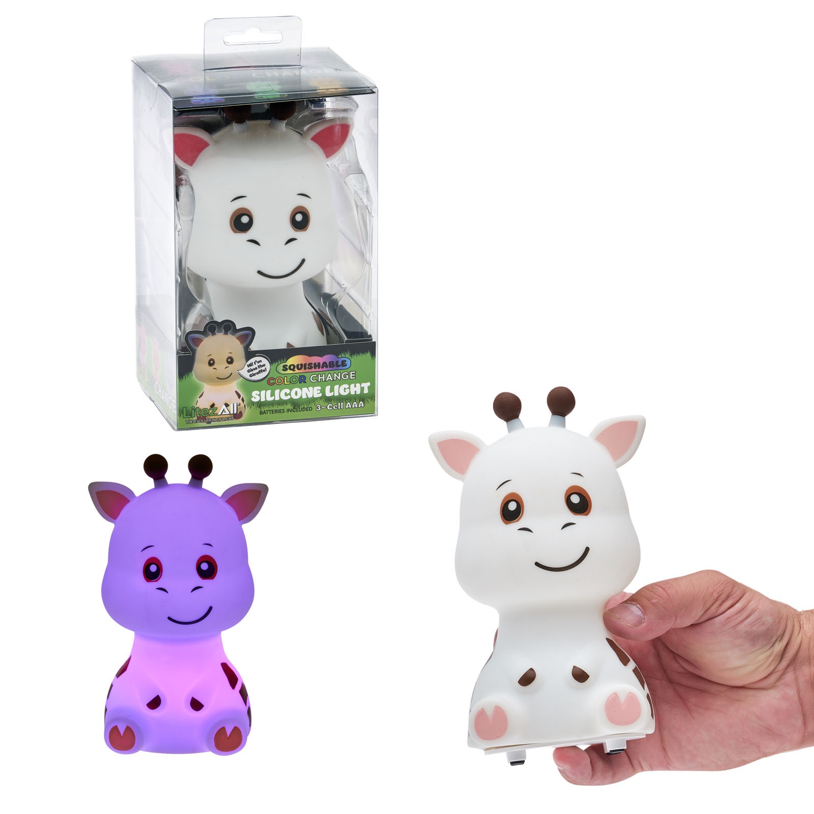 27687  - LitezAll Giraffe Squishable Color Changing Silicone Lantern 234