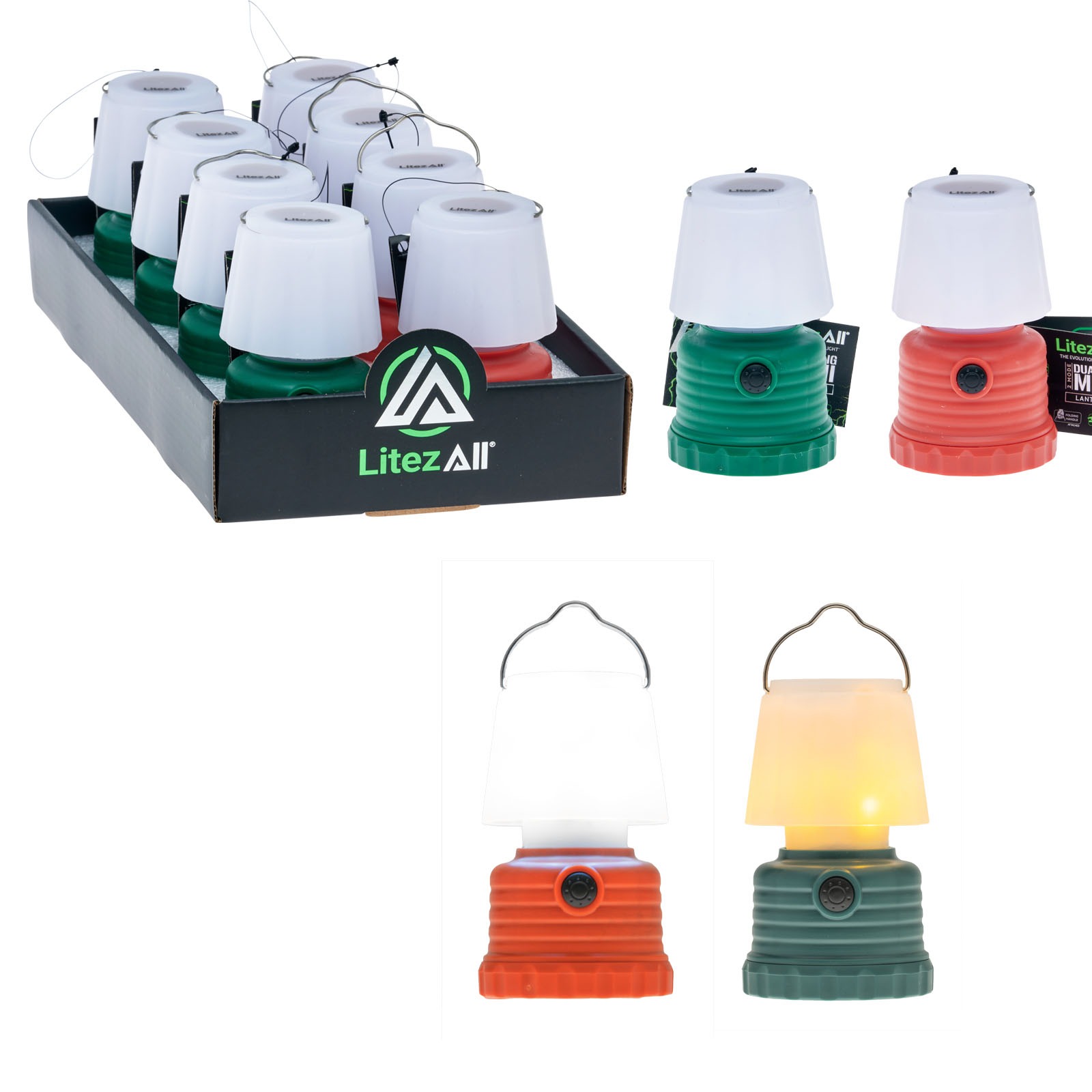 24310  - LitezAll Mini Lantern with White or Simulated Flame 247