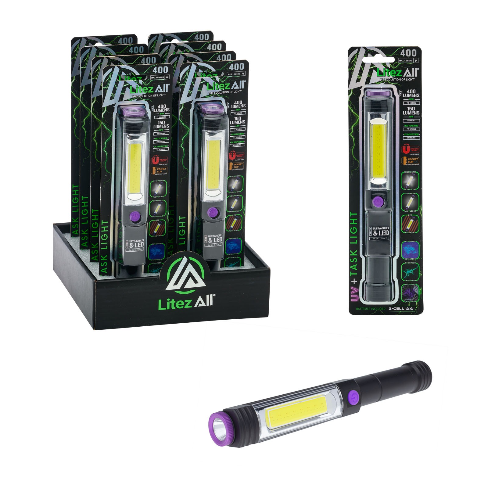 24242-8 - LitezAll Task Light with UV Flashlight 281