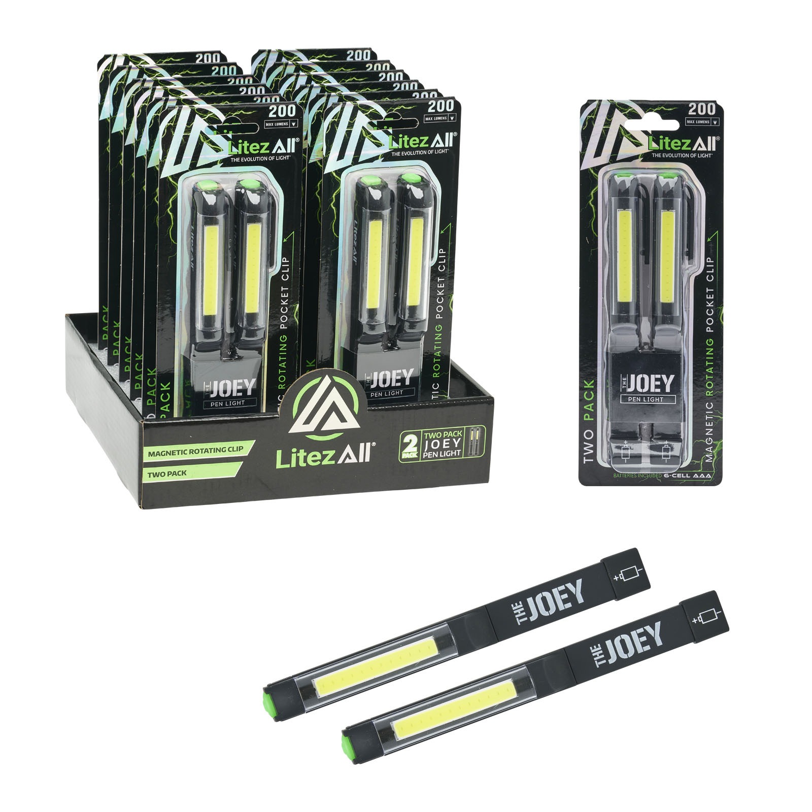 25607  - LitezAll Joey LED Pen Light 2 Pack 285