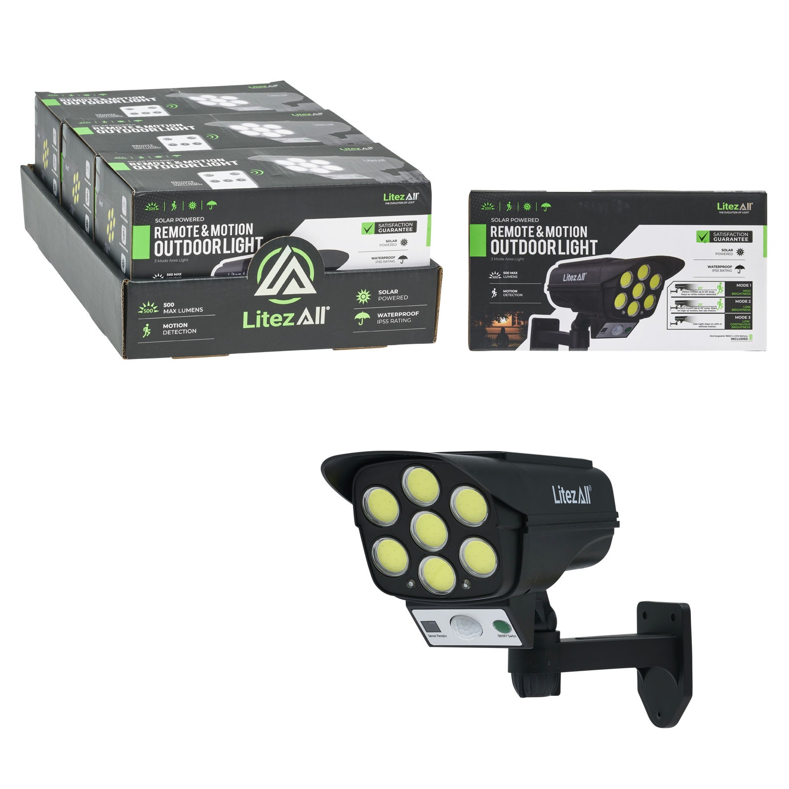 25393  - LitezAll 500 Lumen Solar Security Light 321