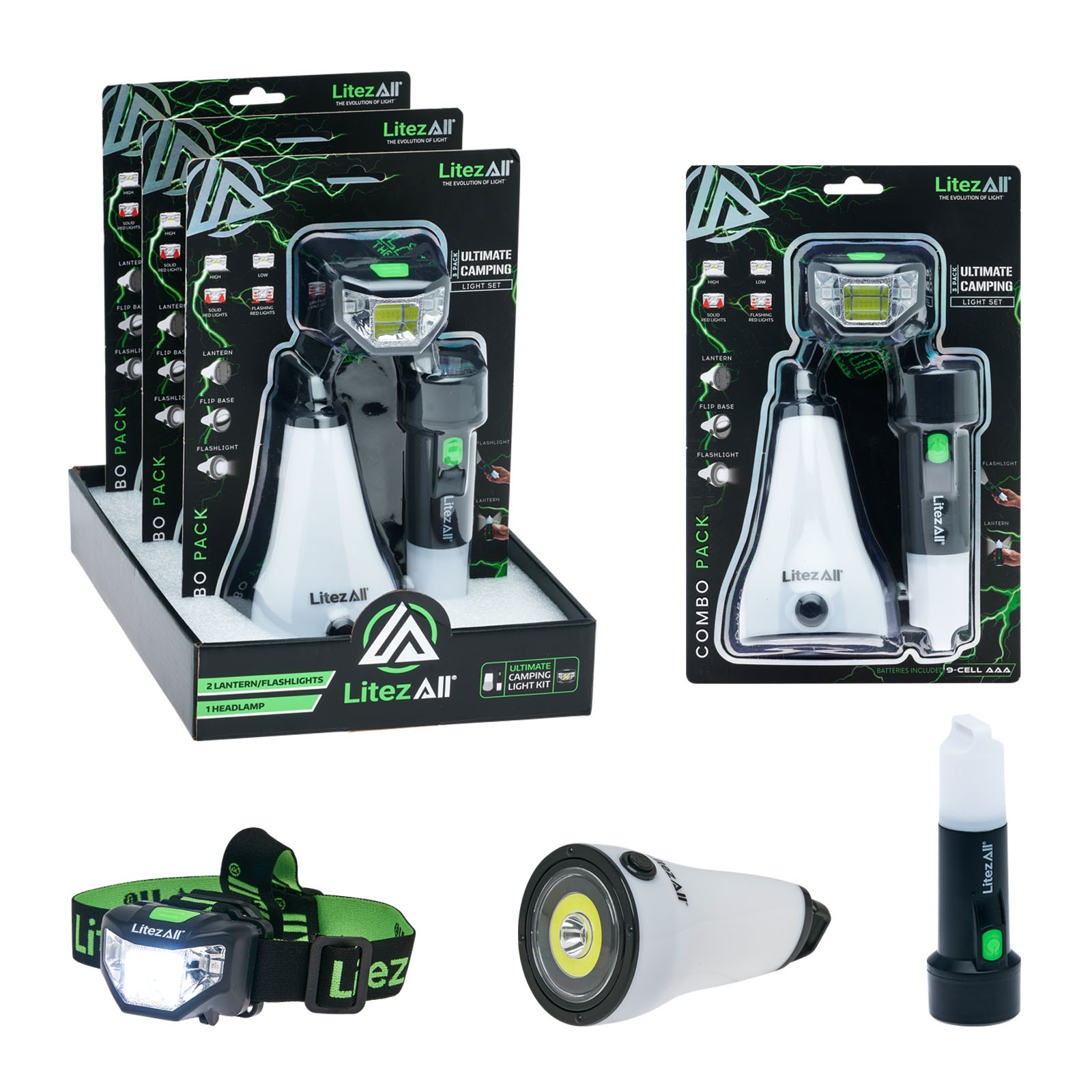 26314  - LitezAll Camping Set 3 Piece Combo 332