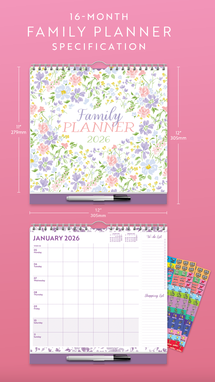 16-month 2026 Family Planner 970