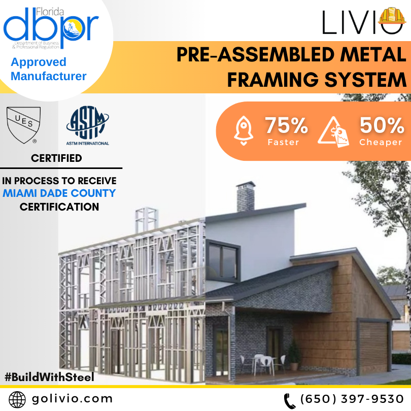 LIVIO Metal Pre-Assembled Framing System 392