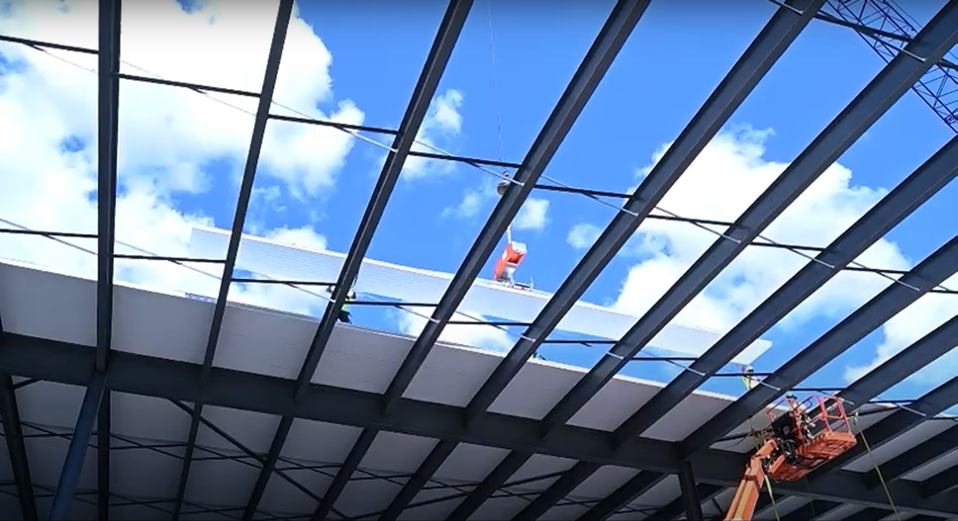 Standing Seam Metal Roof Panel Installation 236