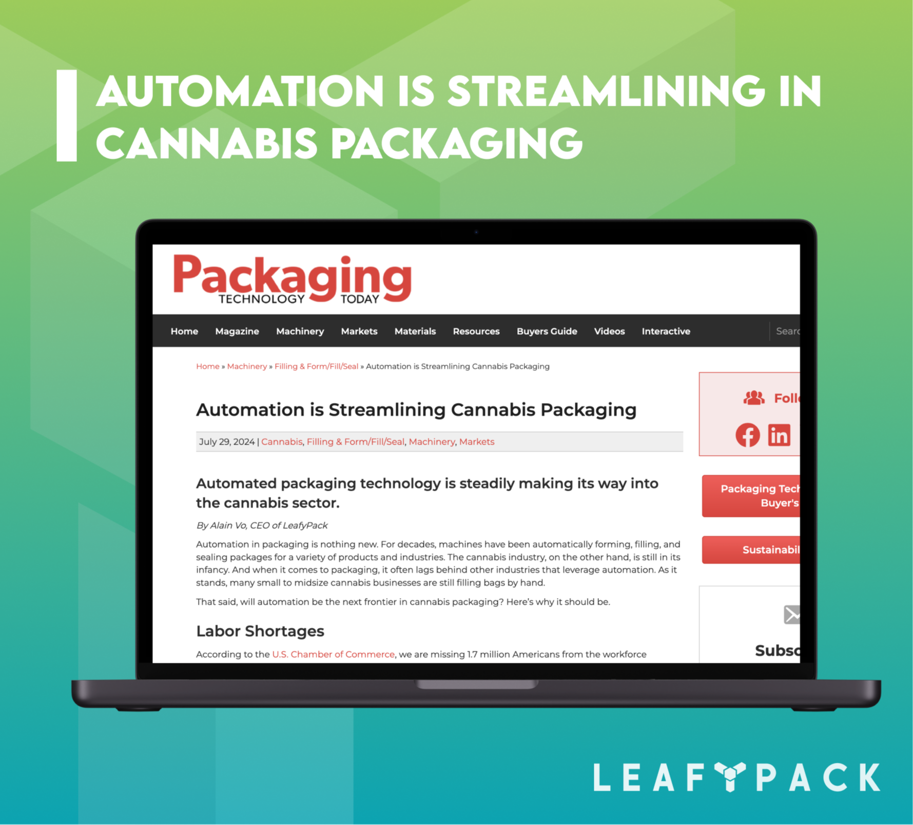 Automation is Streamlining Cannabis Packaging 285