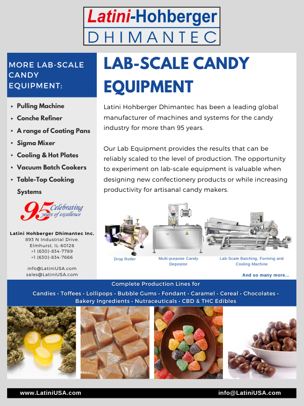 Candy Edibles Making Equipment: Latini Hohberger Dhimantec Inc. 393