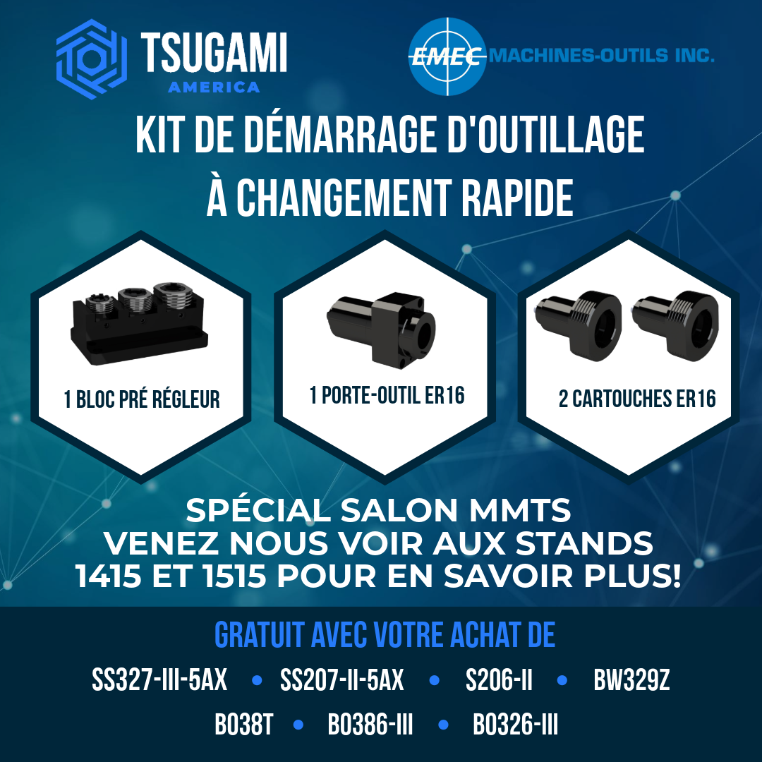 Tsugami Kit de démarrage d'outillage à changement rapide 92