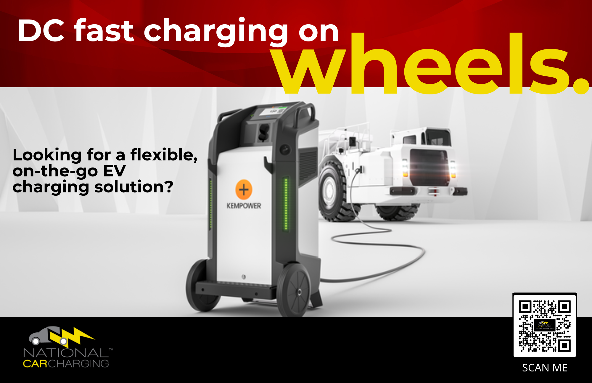 DC fast charging on WHEELS - available from Kempower & National Car Charging! 130