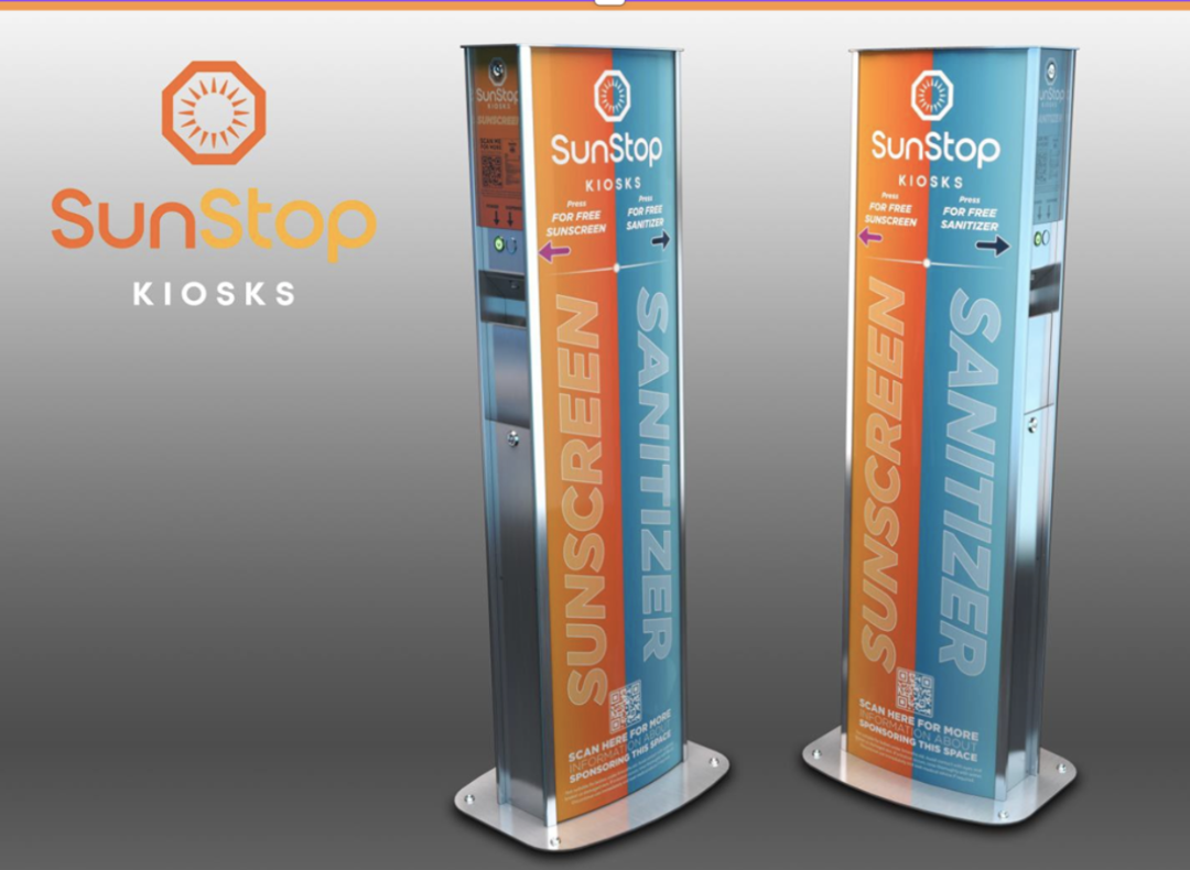 Revenue-Generating Sunscreen/ Sanitizer Kiosks for Your Site or Event 350