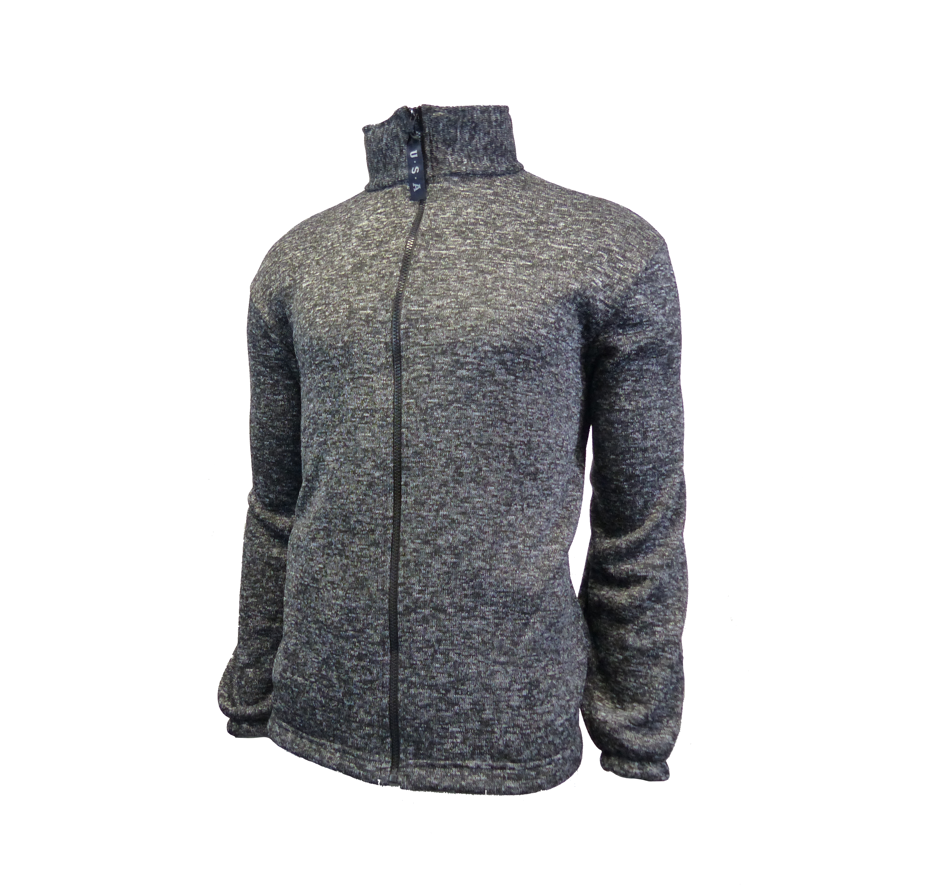 K48A -Unisex Heather Knitted Fleece Full Zip Jacket 28