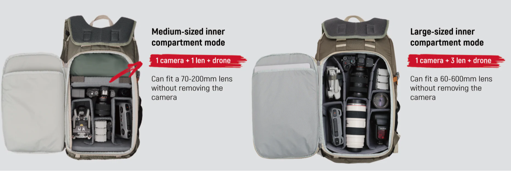 Pocket Ranger  camera traveling backpack include inner package 60