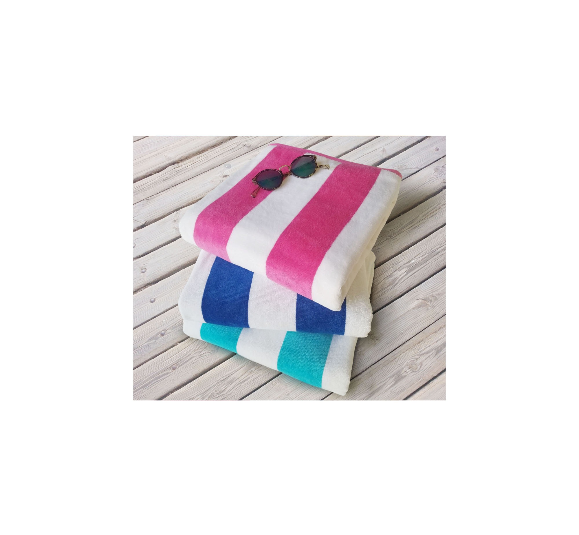 Striped Cabana Beach towels by Maya Island 118