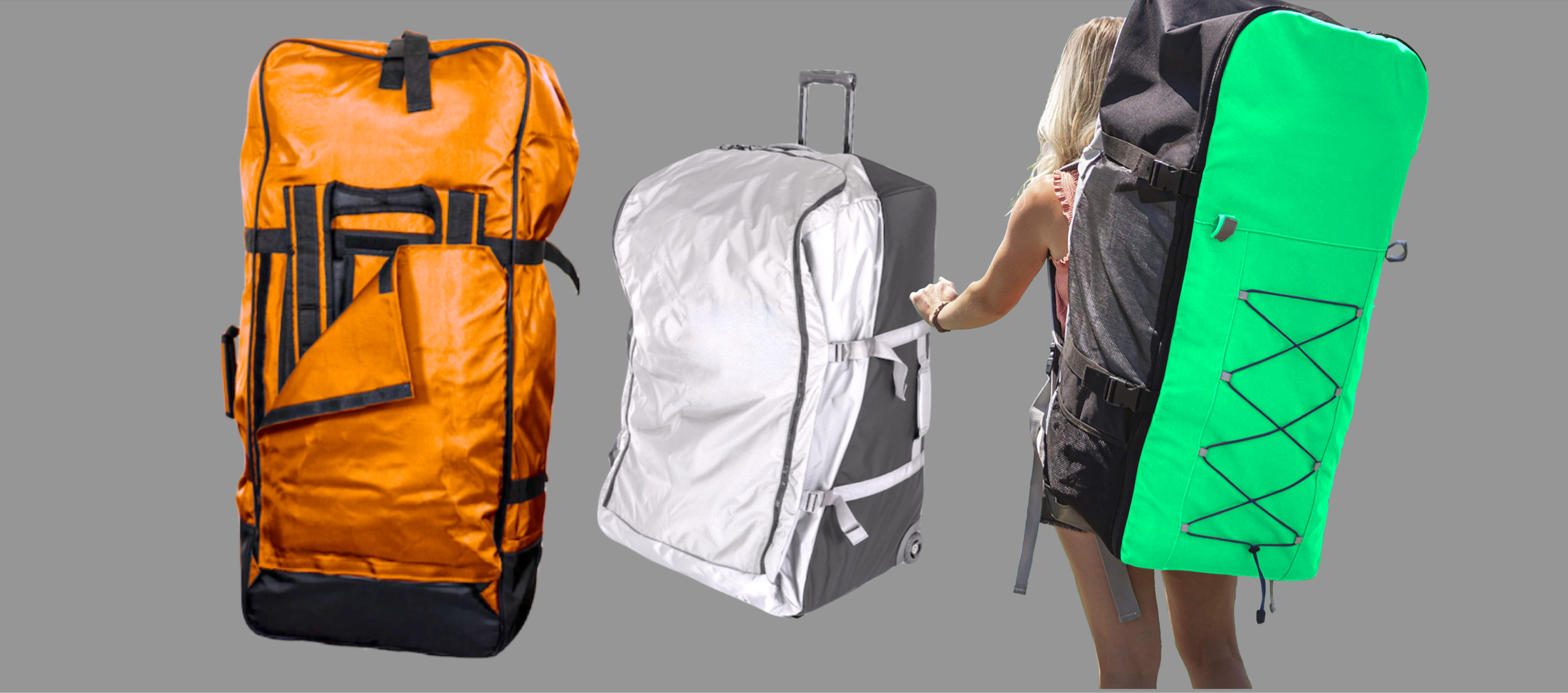 Surfboard & Kayak Backpacks - Rigid upright or soft packable 129