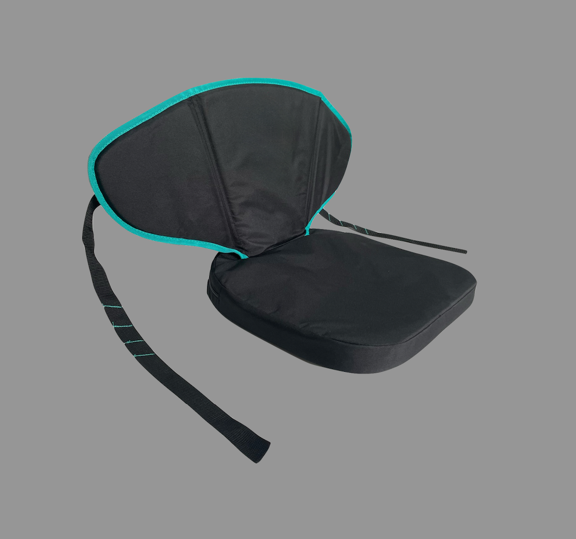 Kayak Chairs - padded seat, mini backpack, extreme comfort, wide back, w/out buckle, strappable to paddle or surfborad 96